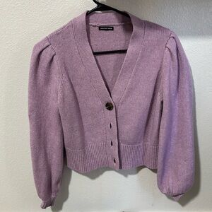Who What Wear cropped lavender cardigan